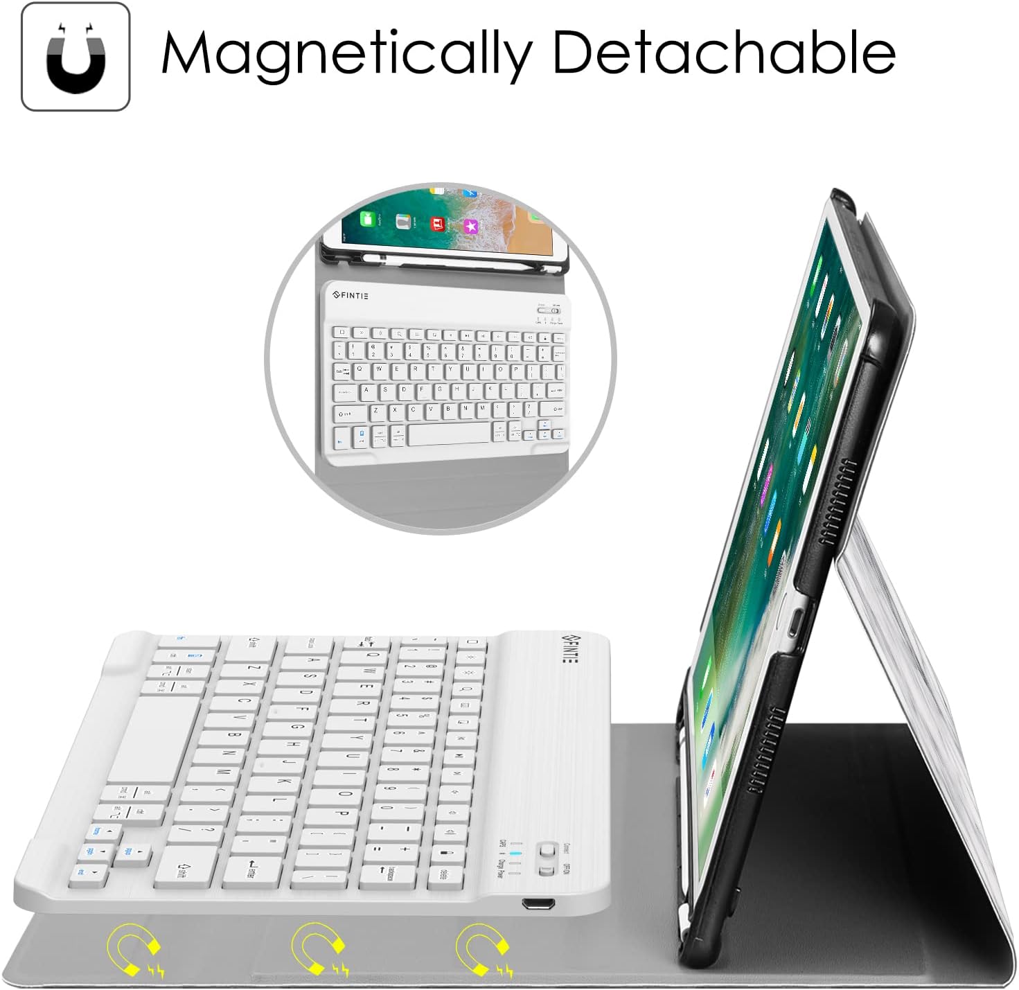 Bеѕt Sеllеr Fintie Keyboard Case for iPad Air 3rd Gen 10.5 2019 / iPad Pro 10.5 2017 - SlimShell Stand Protective Cover w/Magnetically Detachable Wireless Bluetooth Keyboard and Pencil Holder, Marble