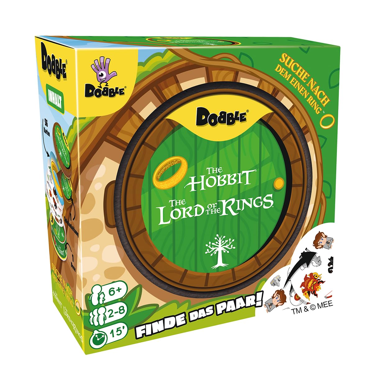 asmodee, Dobble The Lord of the Rings, Family Game, 2-8 Players, 6+ Years, 15 Minutes, German