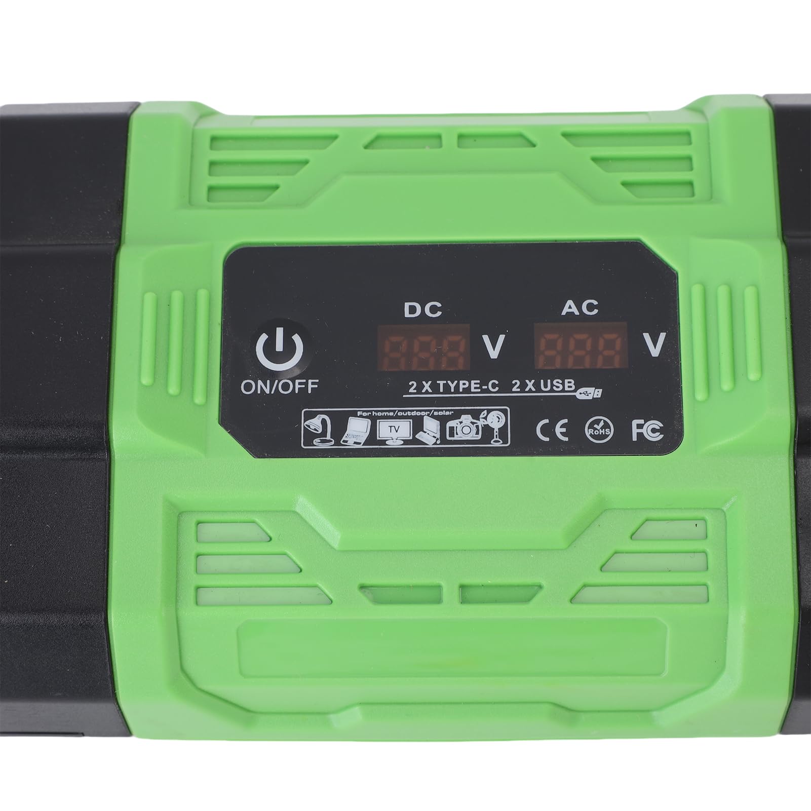 Aramox Inversor de Corriente para Automóvil, ABS DC 12V a AC 220V Inversor 300W con 2 Tomas de CA 4 Puertos USB Pantalla Digital, para Automóviles Viajes por Carretera Camping Oficina Móvil