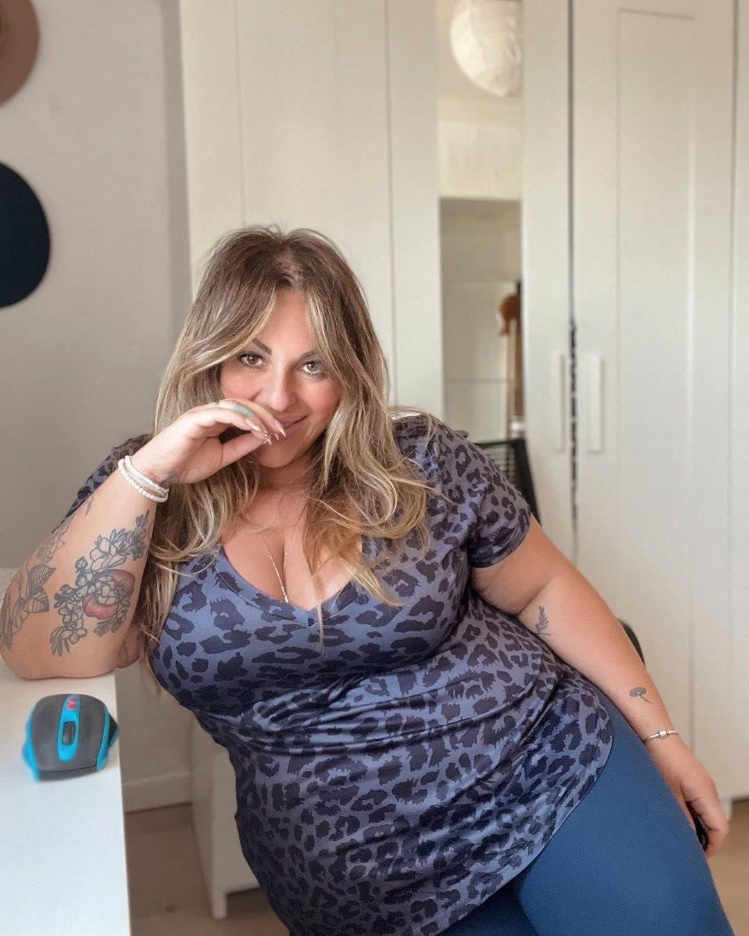 FOREYOND Plus Size Workout Tops for Women T Shirts Loose Fit V Neck Clothing Yoga Casual Summer - Image 2