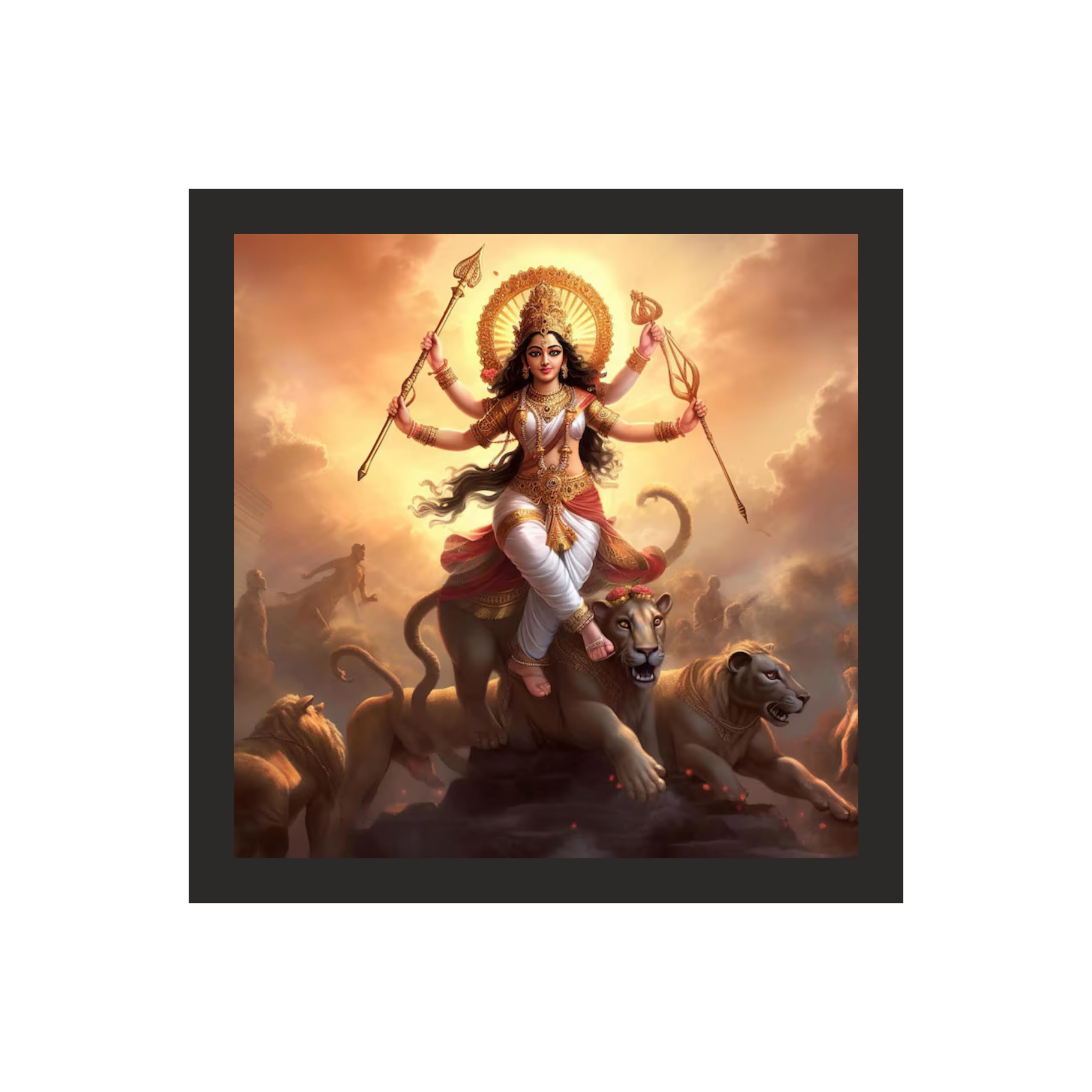 Majestic Maa Durga Wall Art