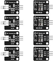 Dorhea 8Pcs 38kHz IR Transmitter & Receiver Sensor Module Kit for Arduino Raspberry Pi DIY Projects