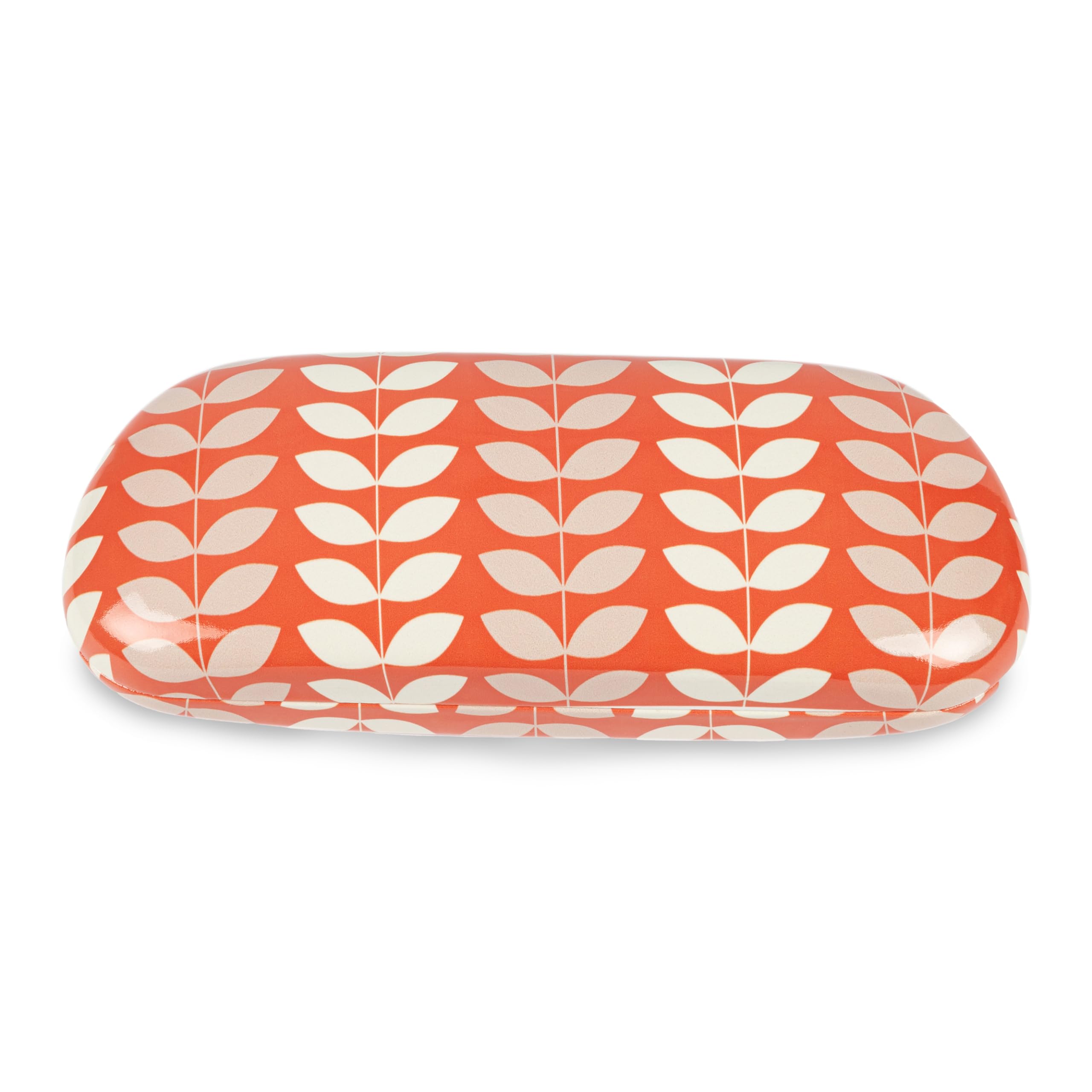 LAGO TERRA Geometric Leaf Print Hard Shell Glasses Case - Auburn (Medium)