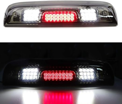 Tresound 3rd Brake Light for 2014-2018 Chevrolet Silverado/GMC Sierra LED Third Tail Light Rear Cargo Lamp High Mount Stop light Chrome Housing + Smoke Lens