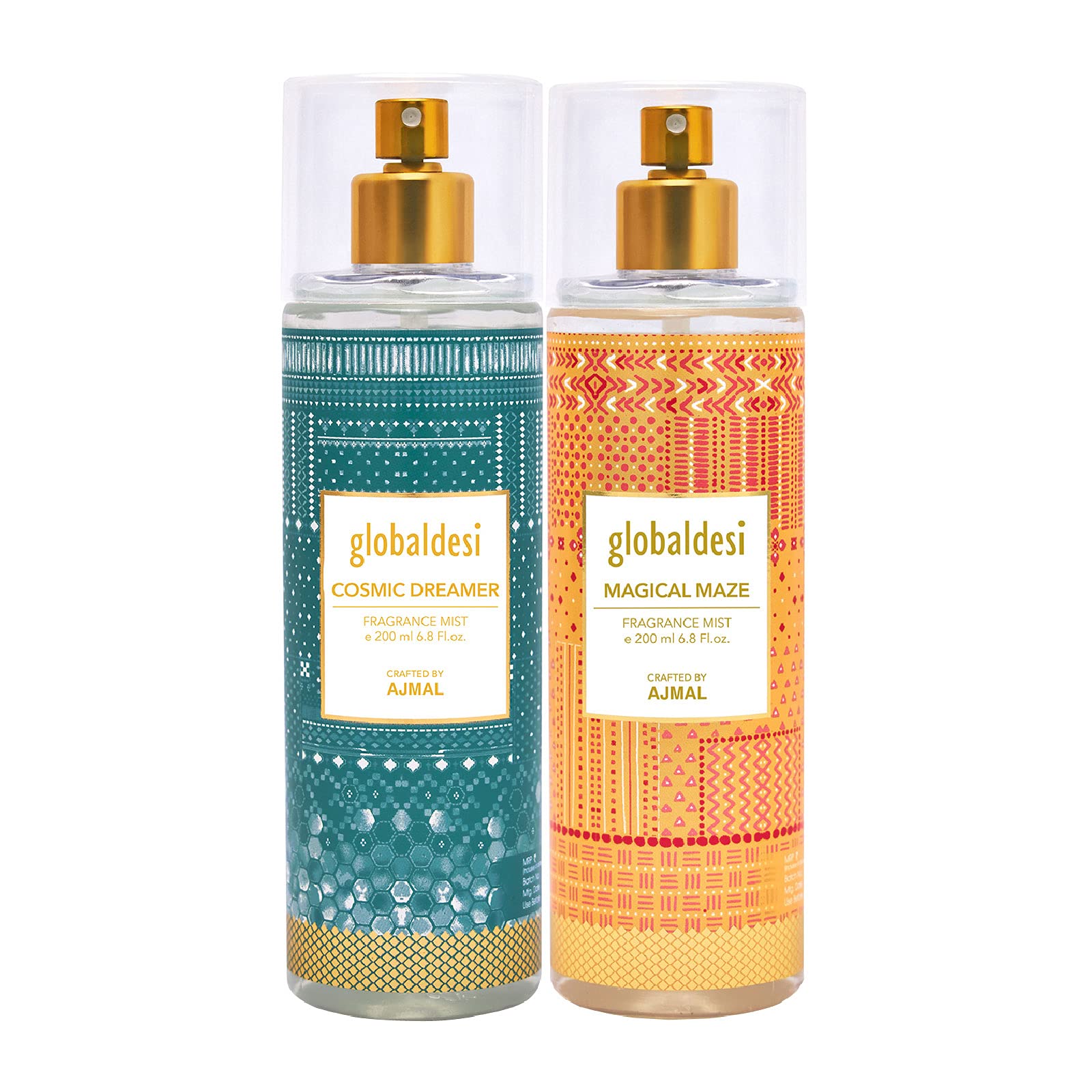 Global Desi Cosmic Dreamer & Magical Maze Pack of 2 Body Mist 200ML each for Women Crafted by Ajmal