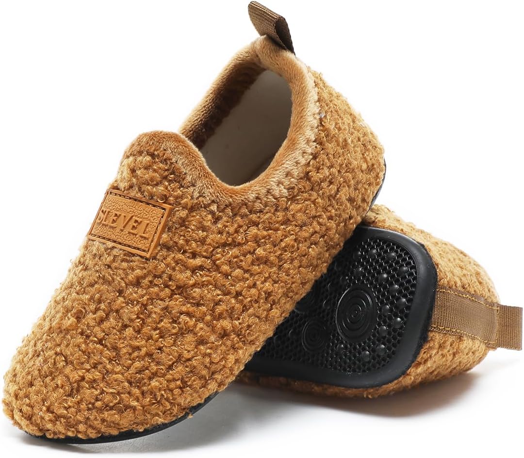 ditont Toddler Slippers Non-Slip Lightweight Comfortable Kids Indoor Grip House Home Shoes for Boys Girl