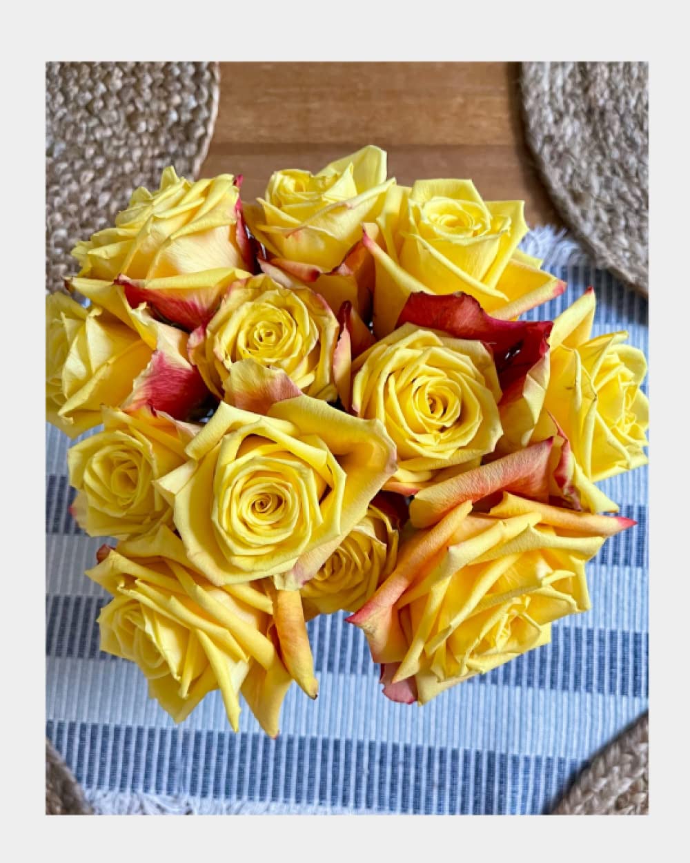 tesori dell' Caroline PJC1047DS1216 Yellow Roses Stampe da Parete