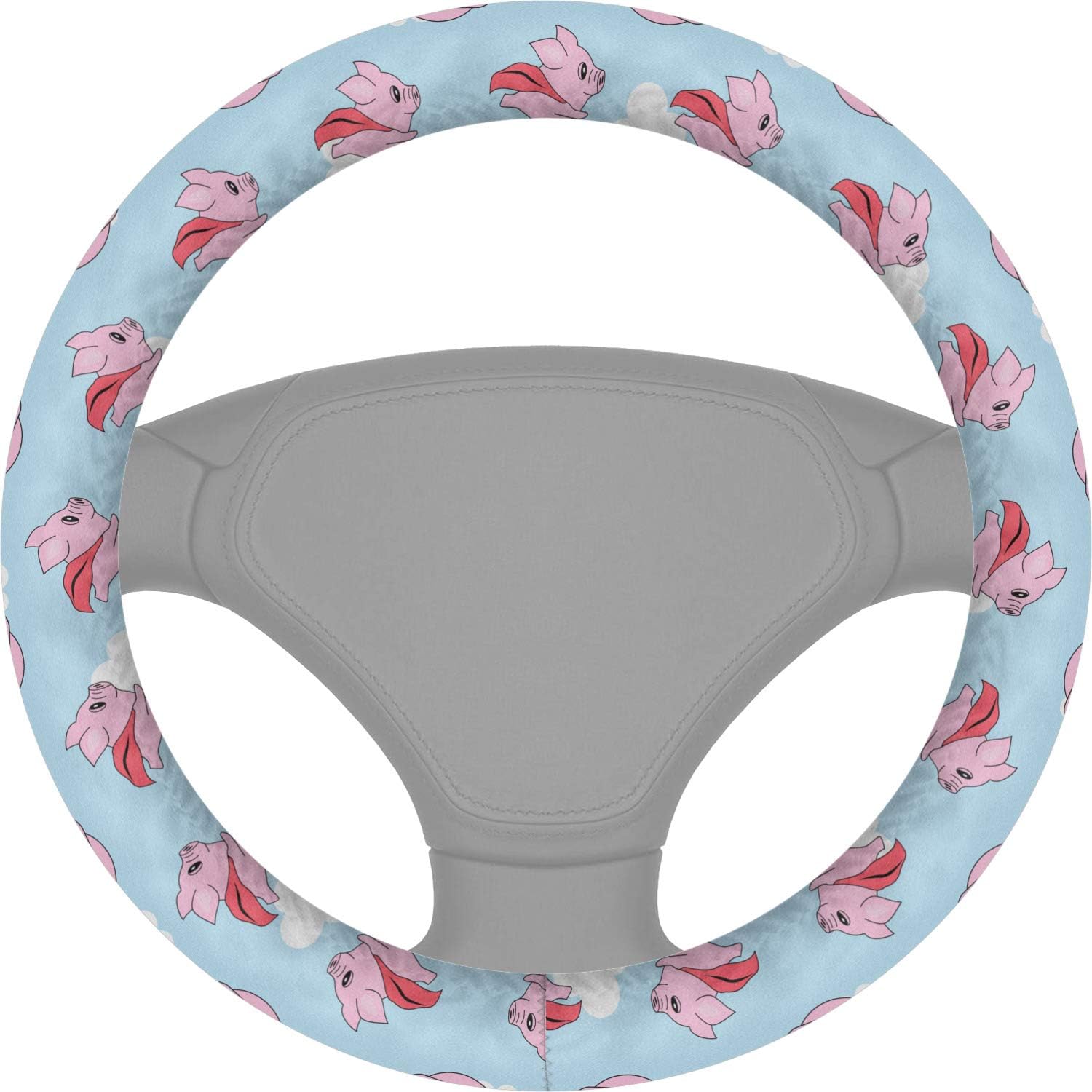 RNK Shops Flying Pigs Steering Wheel Cover (Personalized)