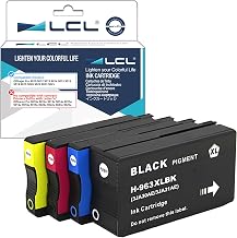 LCL Cartucho de Tinta Compatible 963XL 963 XL 3JA30AE 3JA26AE High Yield Reemplazo para HP Officejet Pro 9010 9012 9013 9014 9015 9016 9018 9019 9020 9022 9025 (4-Pack Negro Cian Magenta Amarillo)