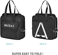 Vista 6 de HAOKAY Organizador duradero para maletero de automóvil con bolsa térmica de aislamiento premium, organizador de almacenamiento de maletero plegable