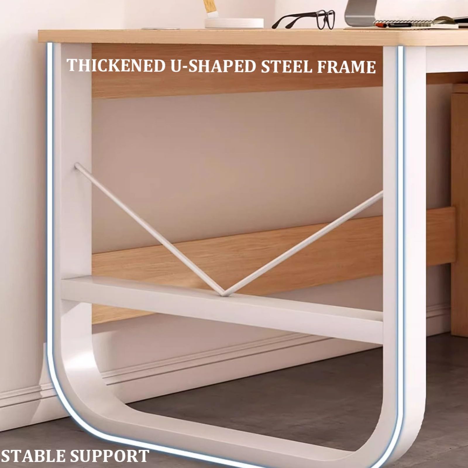 Mesa de Oficina 200/240 X 48 X 73 Cm,Escritorio Doble para Dos Personas con Cajones de Gran Capacidad,Mesa Ordenador con Gestión de Cables y Diseño Moderno para Despacho y Uso en El Hogar C,240CM