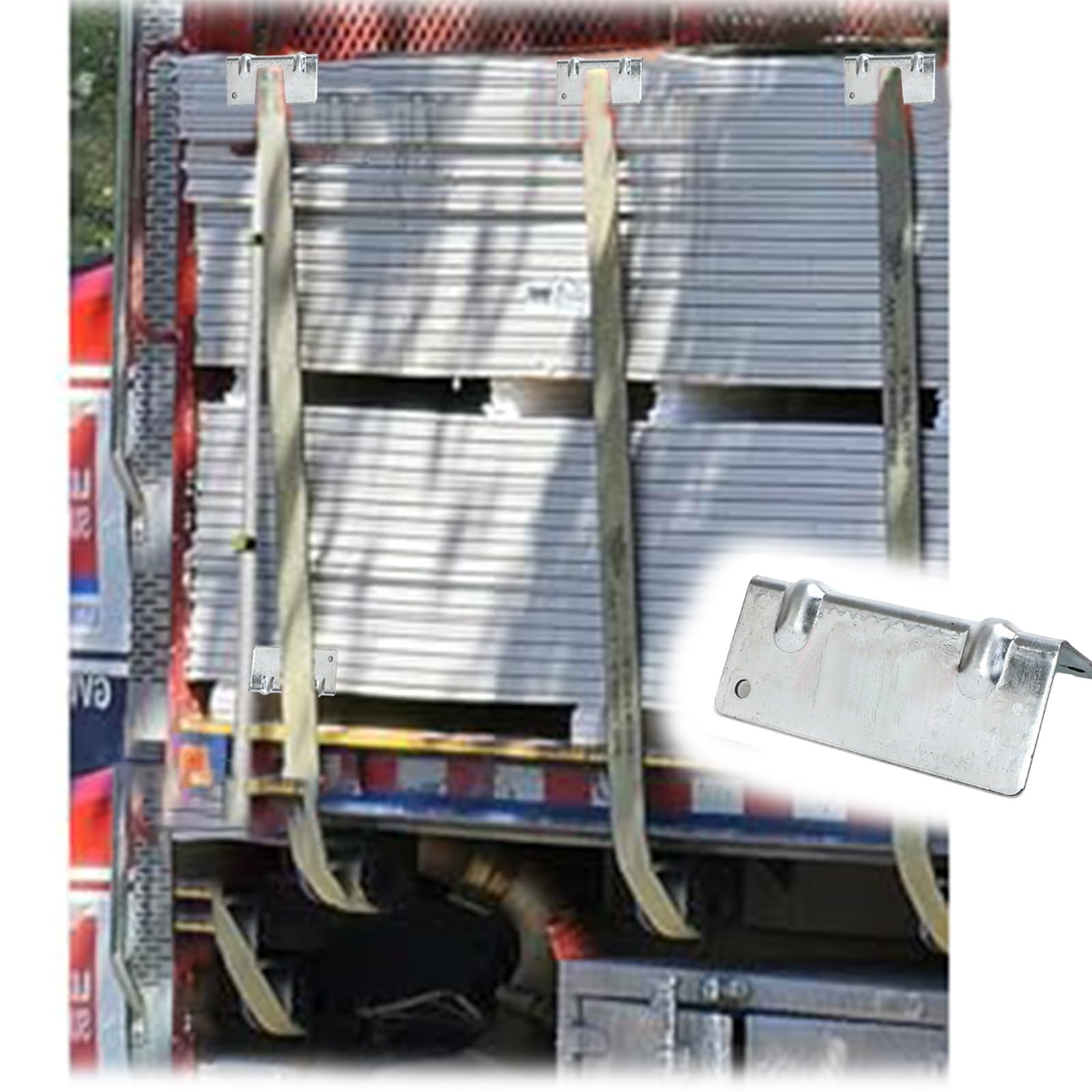 Protezione della cinghia del pianale Protezioni per bordi in lamiera zincata, protezioni per cinghie impilabili per trasporto, 10-100 pacchi di protezioni angolari per pallet per carico/telo/scatola(1