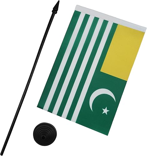 Miniatura 141 de Bandera de la bandera del Líbano de AZ, 3.9 x 5.9 in, bandera de escritorio libanesa, 5.9 x 3.9 in, barra y base de plástico negro