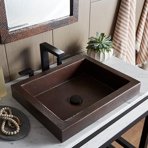 Miniatura 9 de Native Trails Tatra - Lavabo de baño con acabado de cobre pulido CPS446