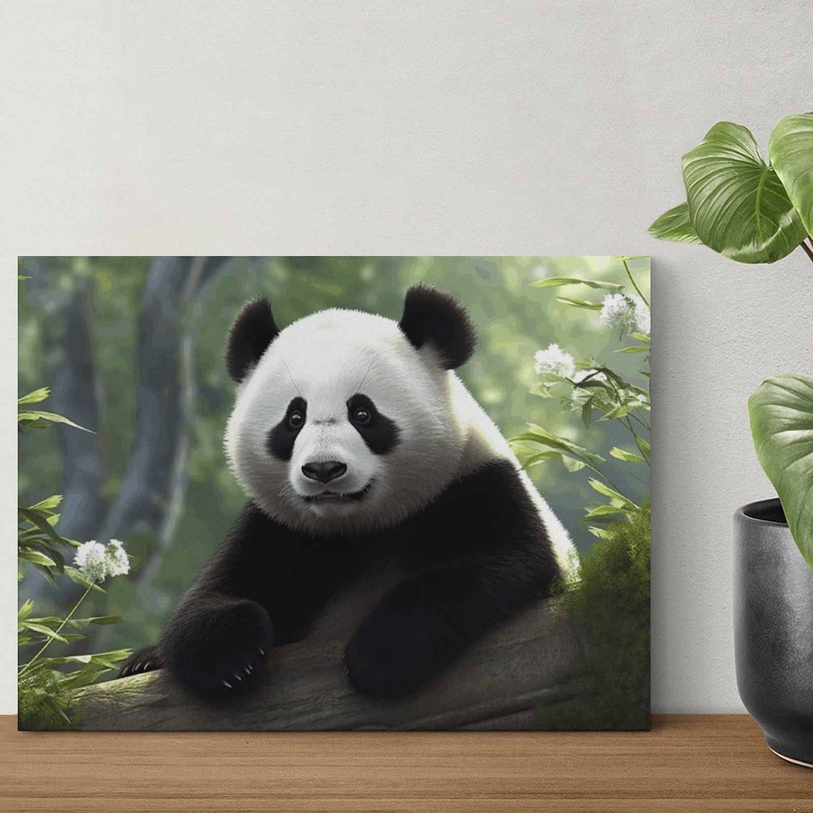 Kit de peinture numérique, joli panda imprimé adulte, kit de peinture par numéros pour débutants, kit de peinture à faire soi-même
