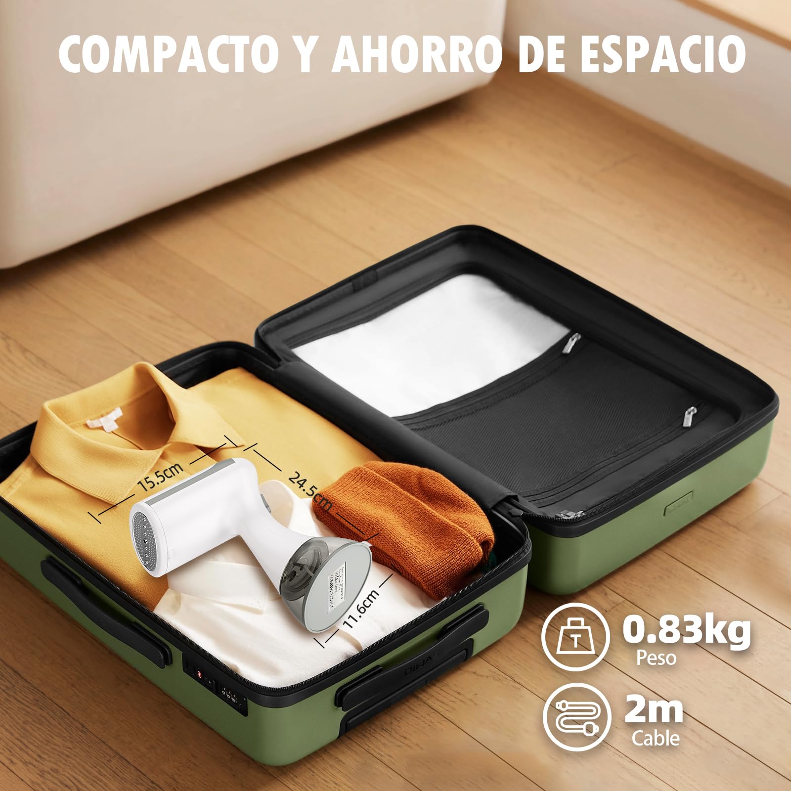 Plancha Vertical Vapor, 1500W Plancha Vapor Vertical con Tanque de Agua 300ml, Calentamiento Rápido de 30 Segundos, Plancha de Viaje, para El Hogar, La Oficina