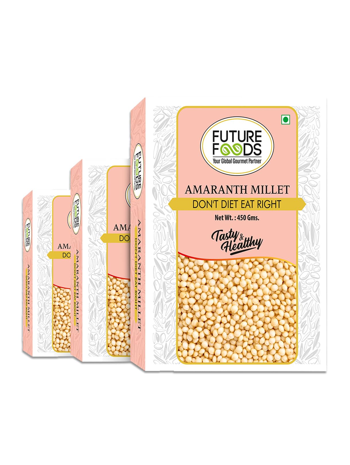 Future Foods Premium Rajgira/Amaranth Millet 450g | Gluten Free | Nutrients Rich | Protein & Fiber Rich | Lowers Cholesterol | Rich in Antioxidants | Ideal for Halwa, Chikki & Ladoo | (Pack of 3) (B0D31W5XV8) Amazon Price History, Amazon Price Tracker