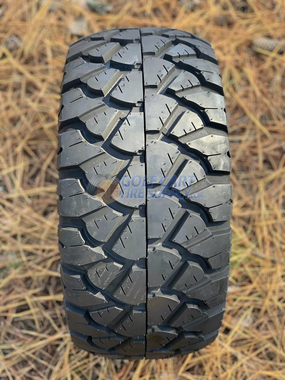 14" Stalker Black Golf Cart Wheels & 20x8.5-14" Stinger DOT Tires - Set of 4 (Standard Lug 1/2 x 20)