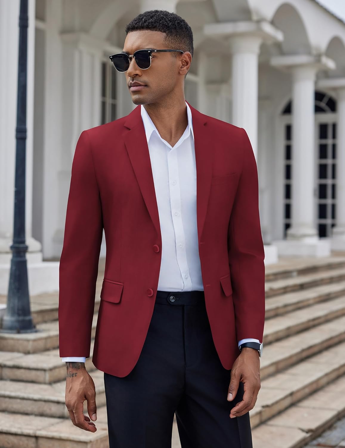 COOFANDY Mens Casual Blazer Slim Fit Suit Jacket Two Button Lightweight Sport Coat - Image 6