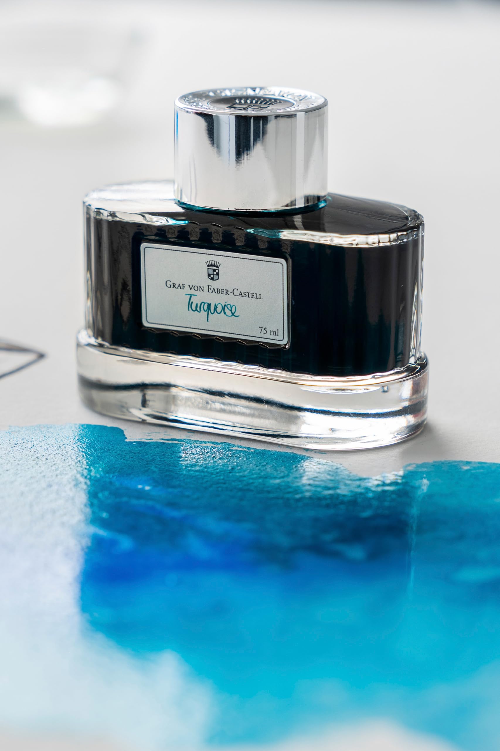 Graf Von Faber-Castell 141010 Kałamarz, Turkusowy, 75 ml