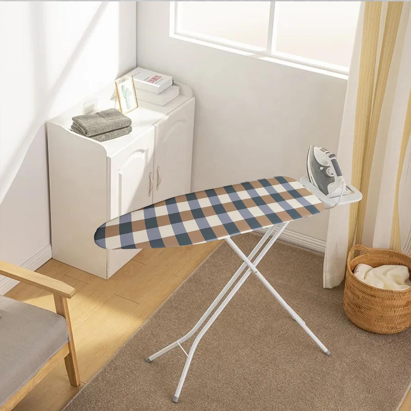 Ironing Cover - Ironing Board Cover | Iron Board Covers Fits All | Ironing Board Cover And Pad | Thick Padding Iron Board Replacement Cover With Elastic Edge For Ironing Board Resist Scorching And Sta