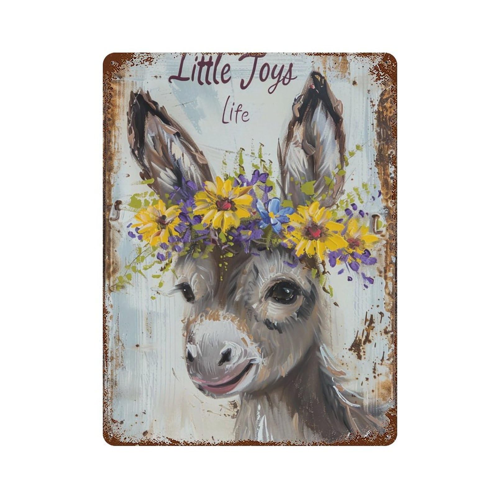 FHUYEURHRY Cute Little Deer 03 Wall Decor Retro Iron Vintage Art Metal Tin Sign Poster Modern Home Cofffee Club Art Bar Shop Decorations Style-22 40x30cm