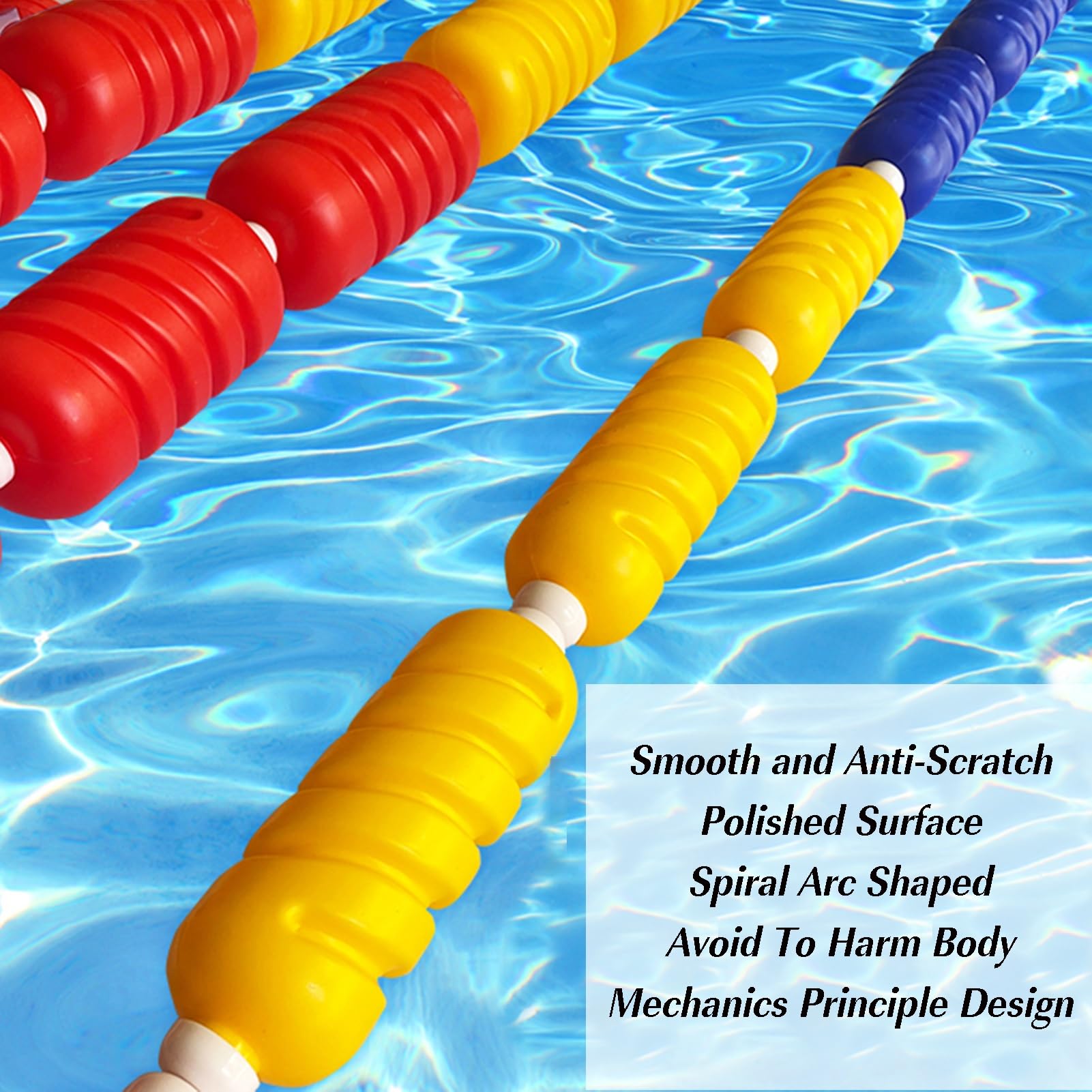 Generico Linea divisoria di Sicurezza della Piscina, Linea Segnalazione | Corda di sicurezza preassemblata, divisore for estremità poco profonda con ganci(Steel wire rope,9cm/9 meter)