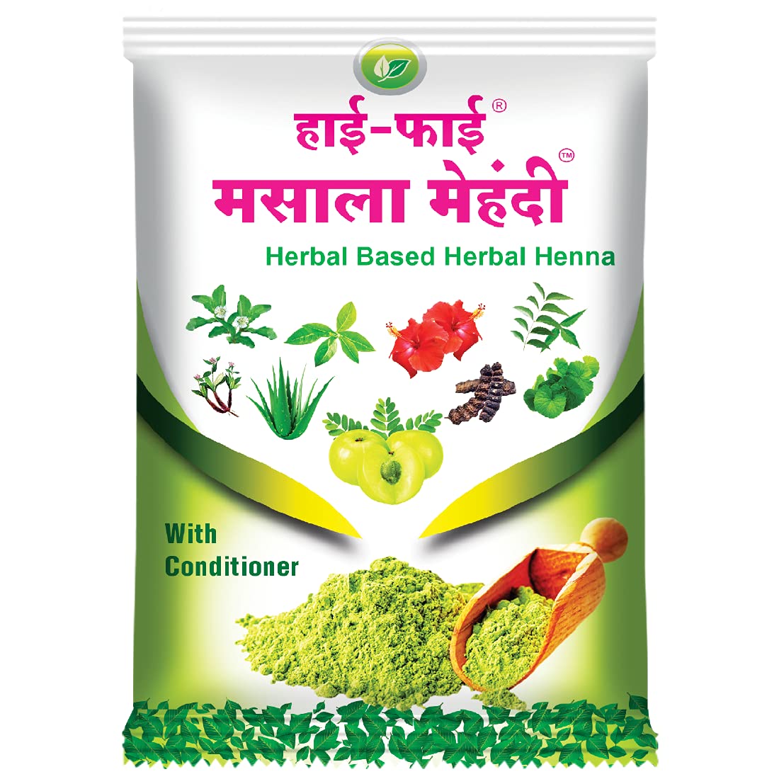 Hi-Fi Herbal Masala Henna Mehandi For Hair 40 gm - (Pack of 10)