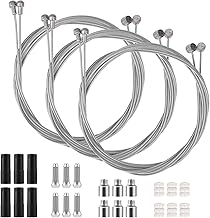 6 Stück Fahrrad Bremszug Schaltzug Bremszug Rennrad Universal Schaltkabel Fahrrad austauschbares Bremsinnenkabel Standard-Fahrradbremskabel mit Kabelkappen-Endcrimp-Zubehör Fahrrad Gangseil für Mounta