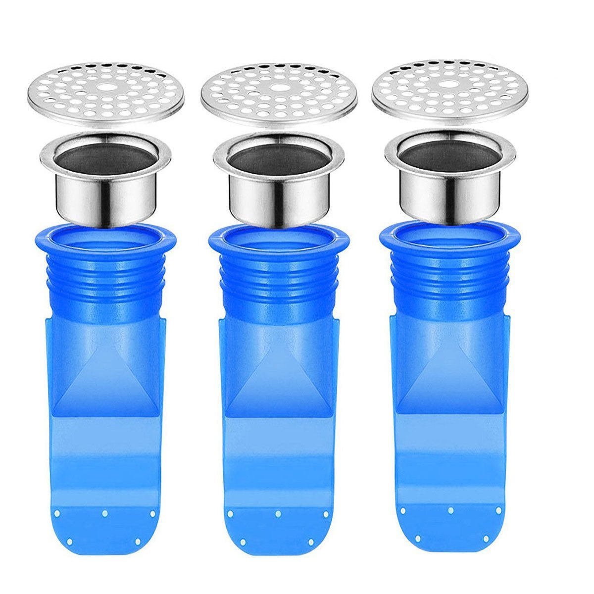 3Pcs Drain Backflow Preventer, One Way Valve for Pipes Tubes in Toilet Bathroom Floor Drain Seal Resist Smell and Bugs