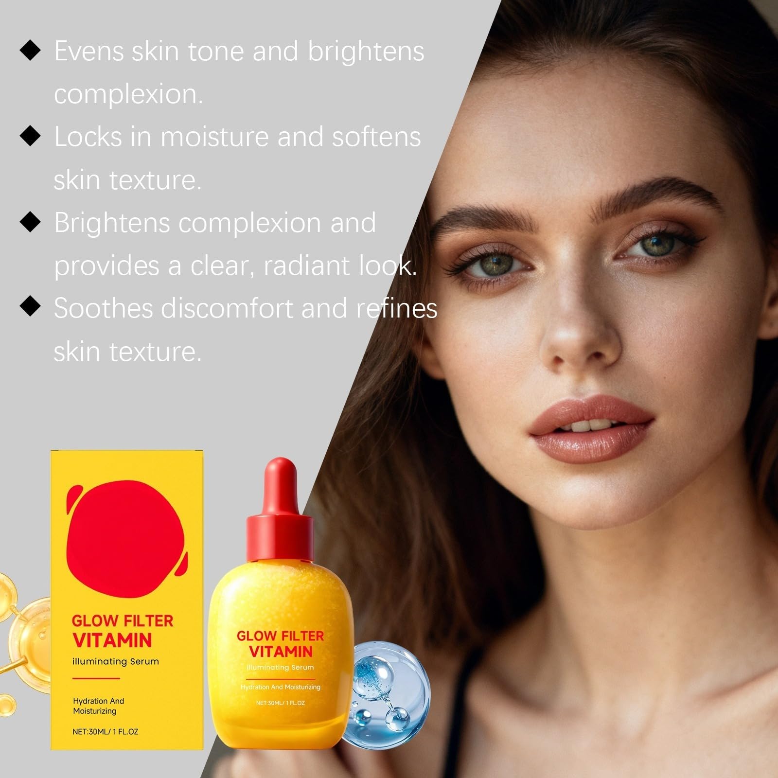 Siero di vitamina C per il viso, viso Collagen Booster Serum