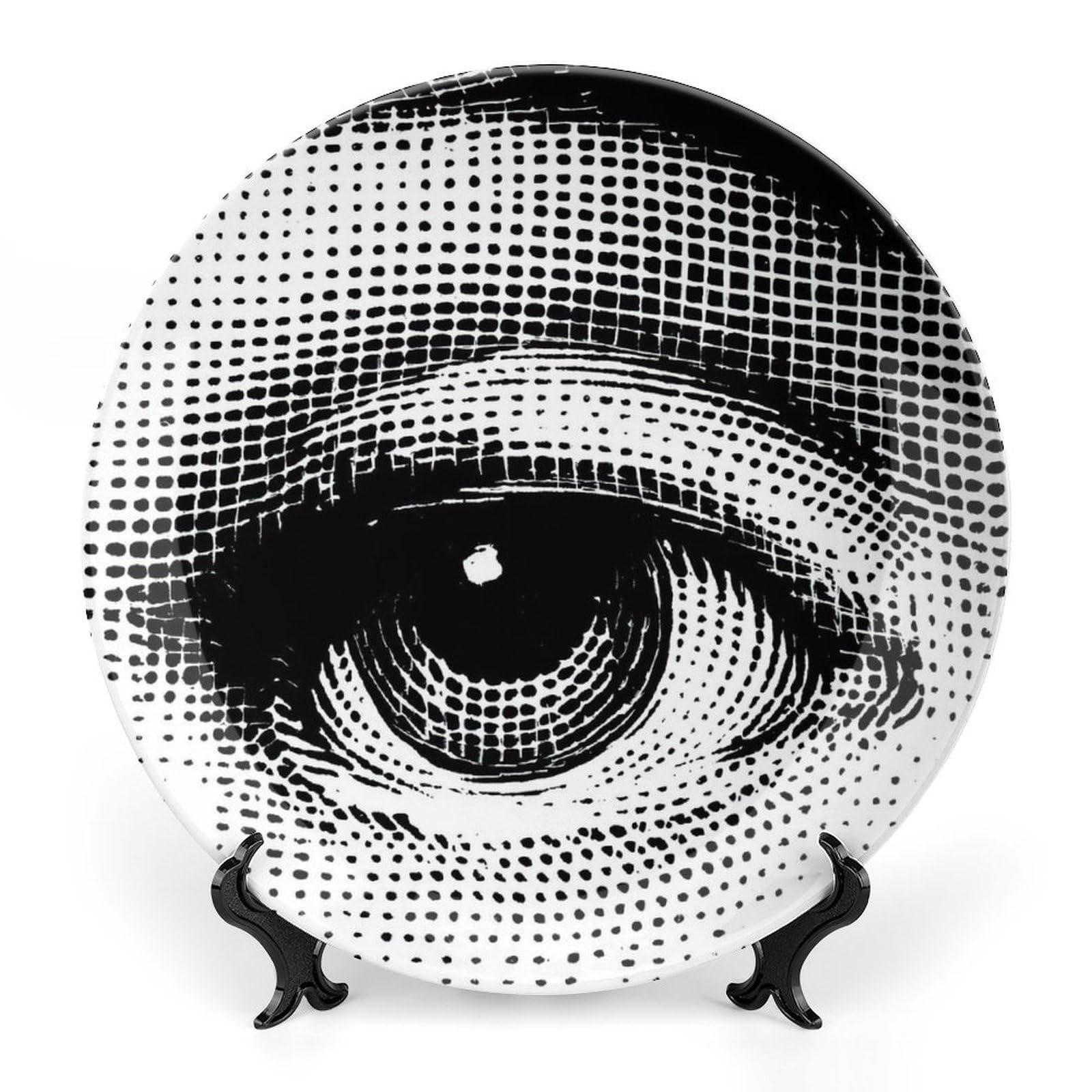 LydlX Lina Cavalieri Plate, Wall Decorative Plate, Mysterious Face Plate Wall Hanging Decoration,Including Bracket and Special Spring Hook,style-25,6inch