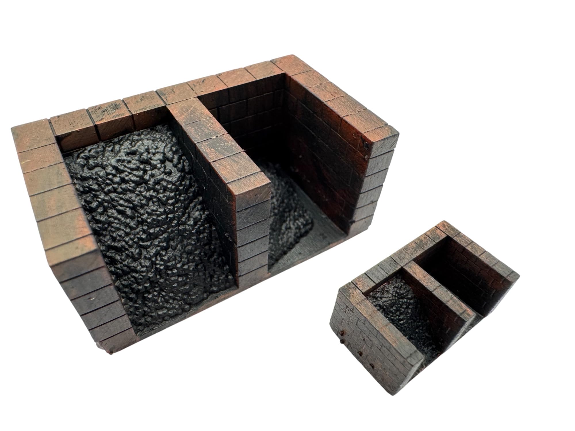 Coal Bunker – OO Gauge or N Gauge | Wooden or Brick | Painted or Unpainted (2 x N Gauge Brick Coal Bunker Painted)