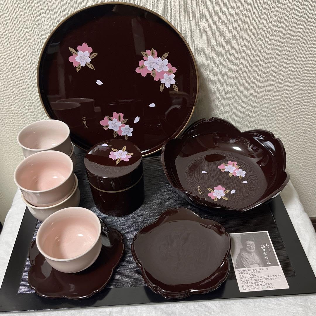 Amazon.co.jp: 宇野千代 湯呑み来客茶器セット おとめ桜 : おもちゃ