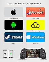 Vista 2 de Joso Mobile Game Controller for iPhone Android PC Phone Controller Joystick for iPhone 14 13 12 Pro Max iPad Tablet Galaxy S22 Ultra COD Mobile