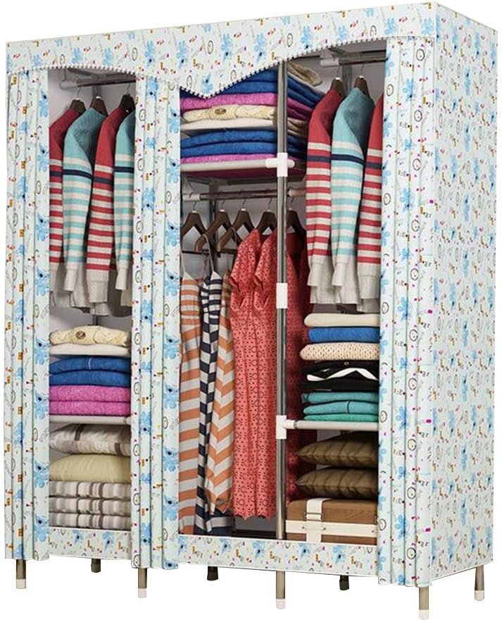 Cloth Wardrobe Clothes Closet, Portable Closet Wardrobe Storage Closet Standing Closet Fabric Cabinet Portable Wardrobe,E_130X45X170CM
