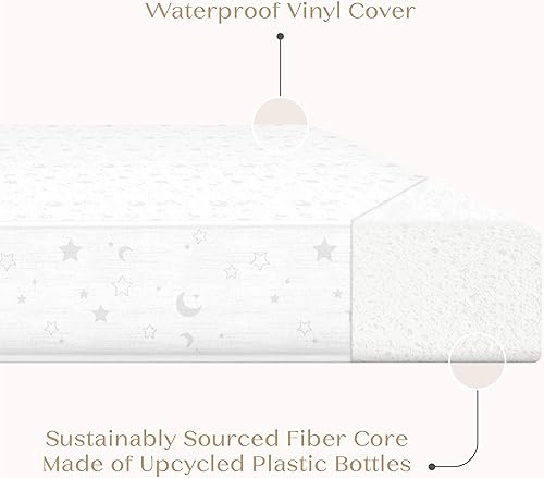 Miniatura 5 de Delta Children Twinkle Galaxy Limited - Colchón miniatura para cuna de 4 pulgadas, núcleo de fibra de origen sostenible premium, impermeable,