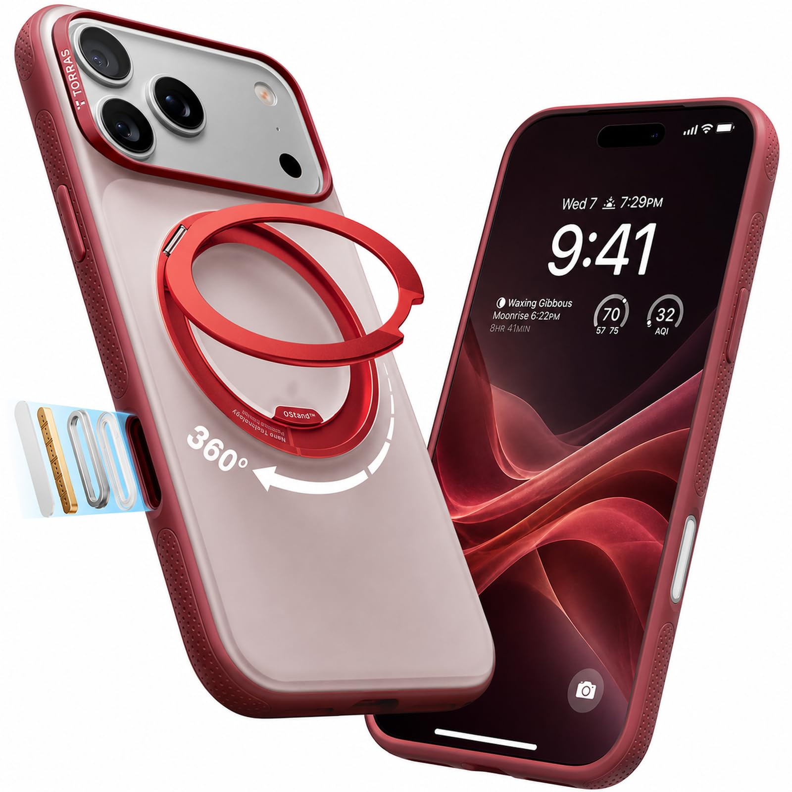 Amazon.com: TORRAS 360 Magnetic Stand for iPhone 17 Pro Max Case