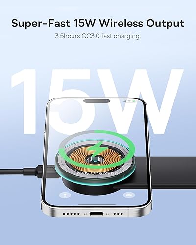 Miniatura 3 de Baseus Magsafe - Cargador de coche inalámbrico de 15 W, soporte magnético para salpicadero de coche para iPhone 15, 14, 13, 12 Pro Plus Max,