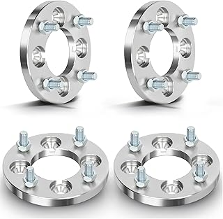 ECCPP 4x 4 lug Wheel Adapters 4x100mm to 4x114.3mm 12x1.5 71mm 15mm silver Compatible with 1991-2000 for Escort 1989-2002 for Corolla