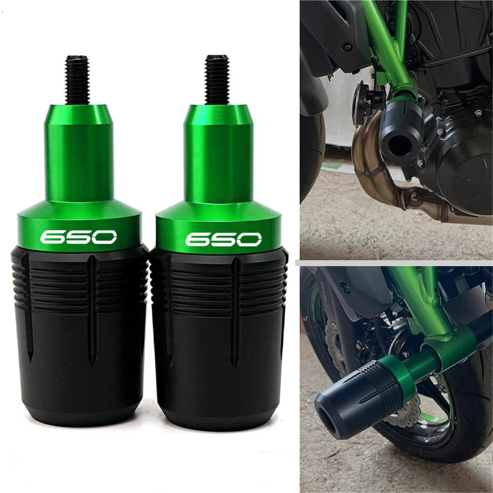 ZEXDDI Geschikt voor Ka&wasaki Z650 RS Ninja650 Ninja 650 KRT Ninja 650L EX650 2017-2025 Motorfiets Frame Sliders Crash Protector Motorbescherming Z 650 Valbescherming (Rood