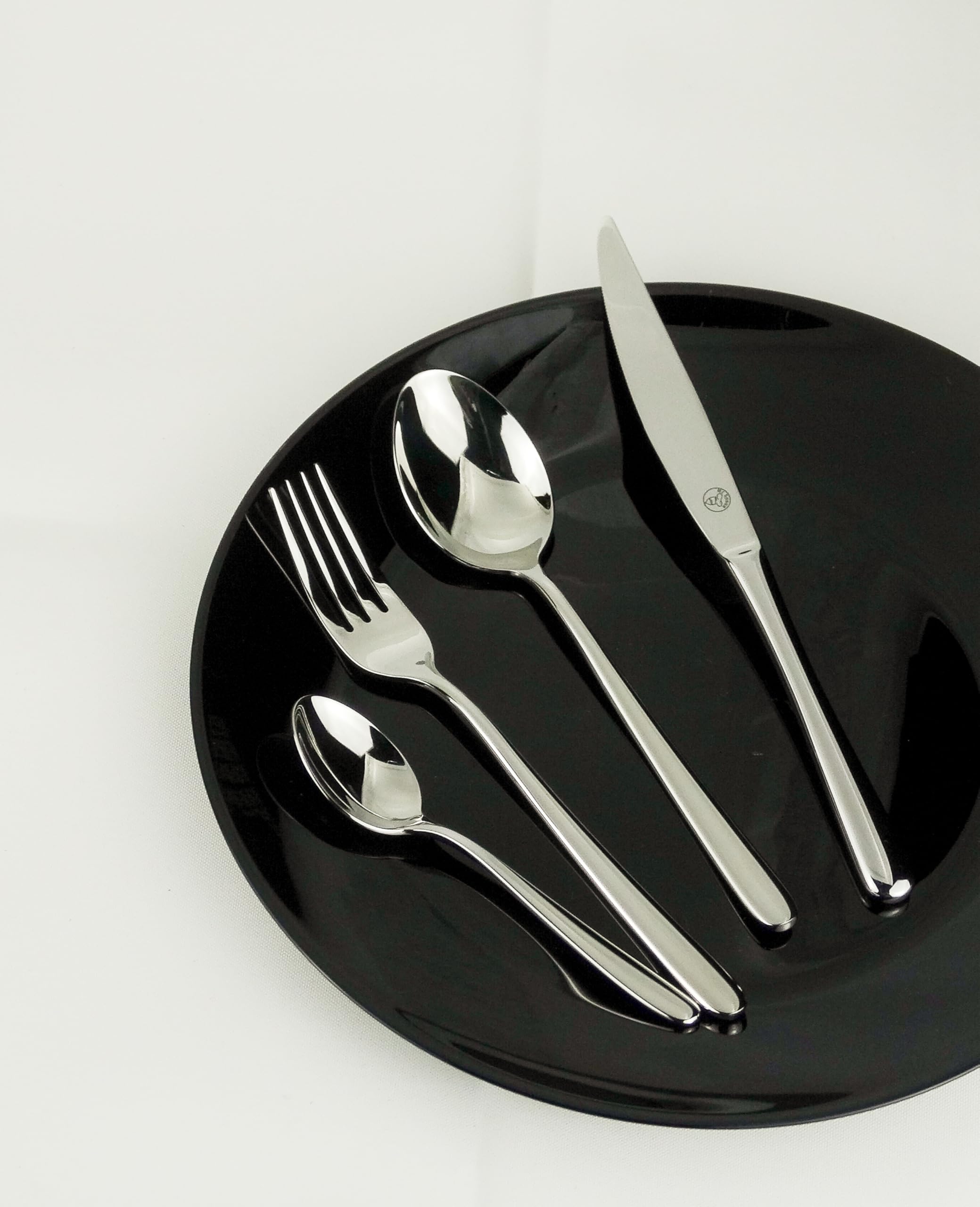 Mr.Spoon Serie Estrella Juego de 24 Piezas cubiertos,18/10 Acero Inoxidable,Plateado,Servir para 6 Personas Cuberterías,Ideas Regalo,Incluye Cuchillo/Tenedor/Cuchara.Para Casa, Hotel, Restaurante