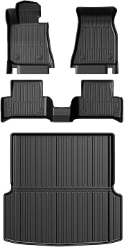 IKABEVEM Floor Mats & Cargo Liner for BMW i4 2022-2026 All Model | Custom Fit 1st & 2nd Row All Weather Waterproof Car Trunk Mat for BMW i4 eDrive40 M50 xDrive40 eDrive35