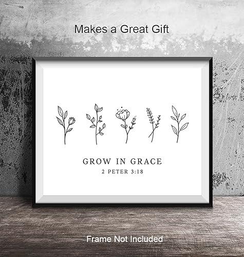 Miniatura 5 de Bible Verse Farmhouse Wall Art - Botanical Wall Decor Christian Gifts for Women - Religious Bible Verses Scripture Wall Decor - Psalm, Prayer,