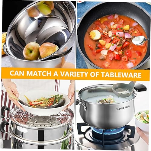 Miniatura 6 de 1 pieza cubierta de olla de silicona utensilios de cocina de acero inoxidable tapas de olla de repuesto tapa de vidrio templado cazuela utensilios