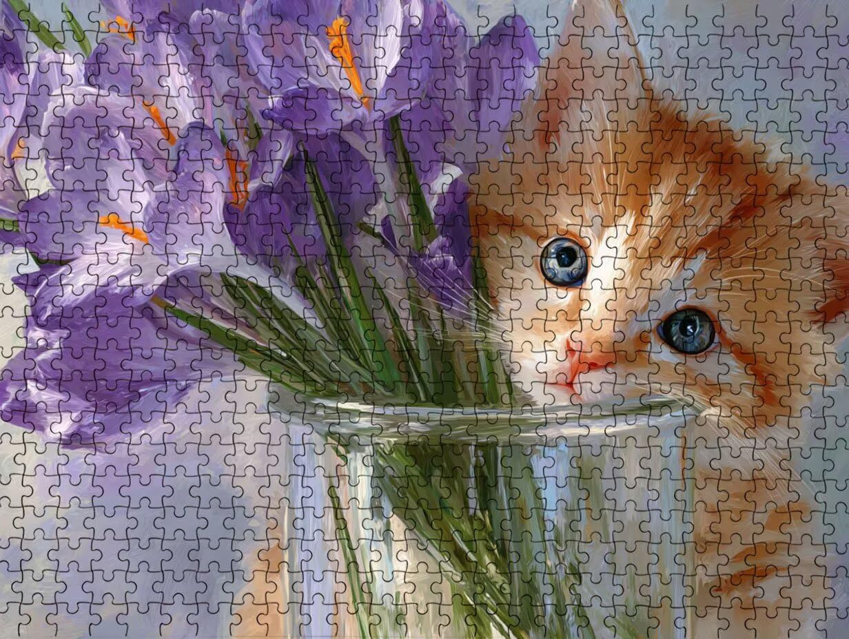 Puzzle de 4000 para Adultos, Gato JarróN, Rompecabezas Clásicos YHPGL7-428