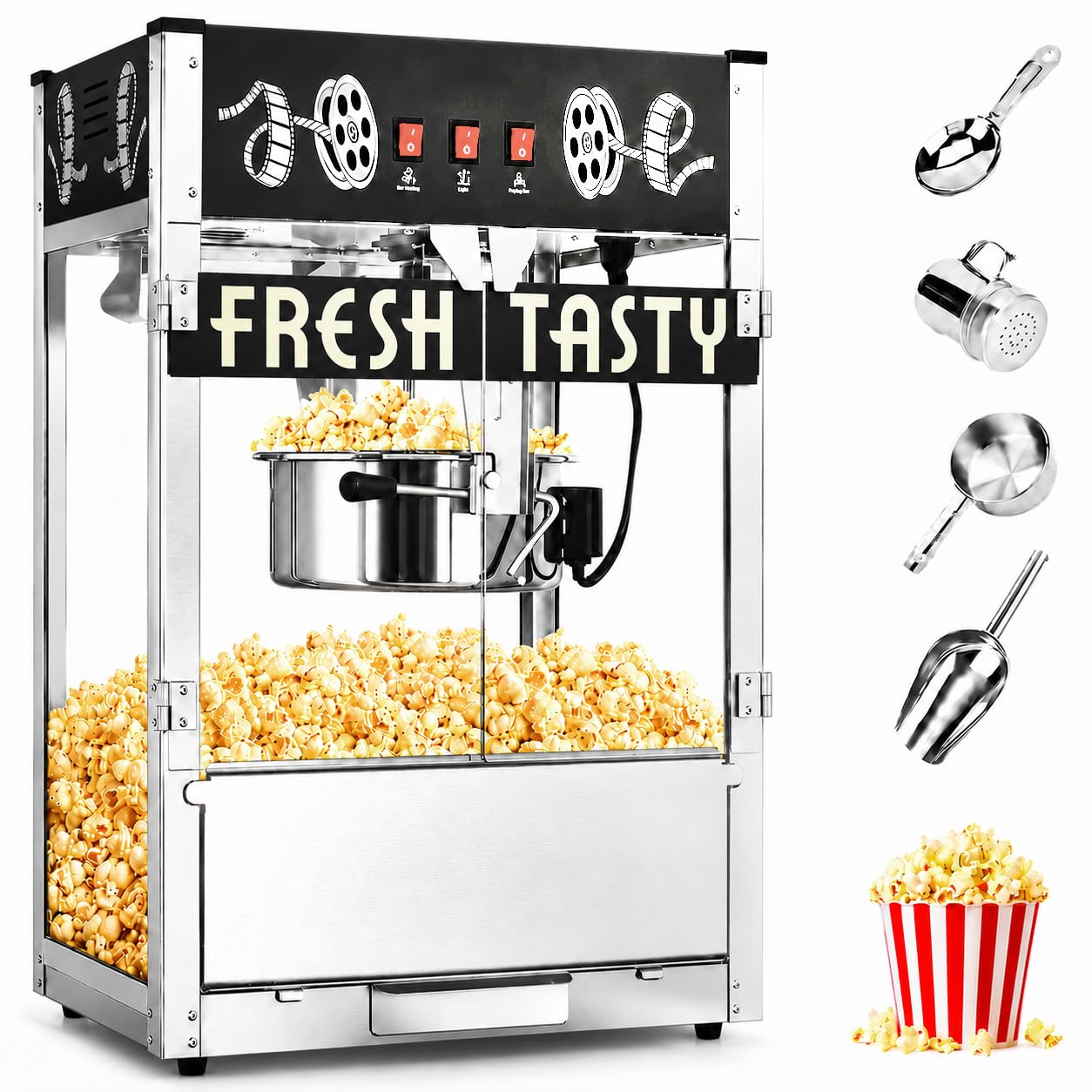 ELOMBR 32 Oz Commercial Popcorn Machine