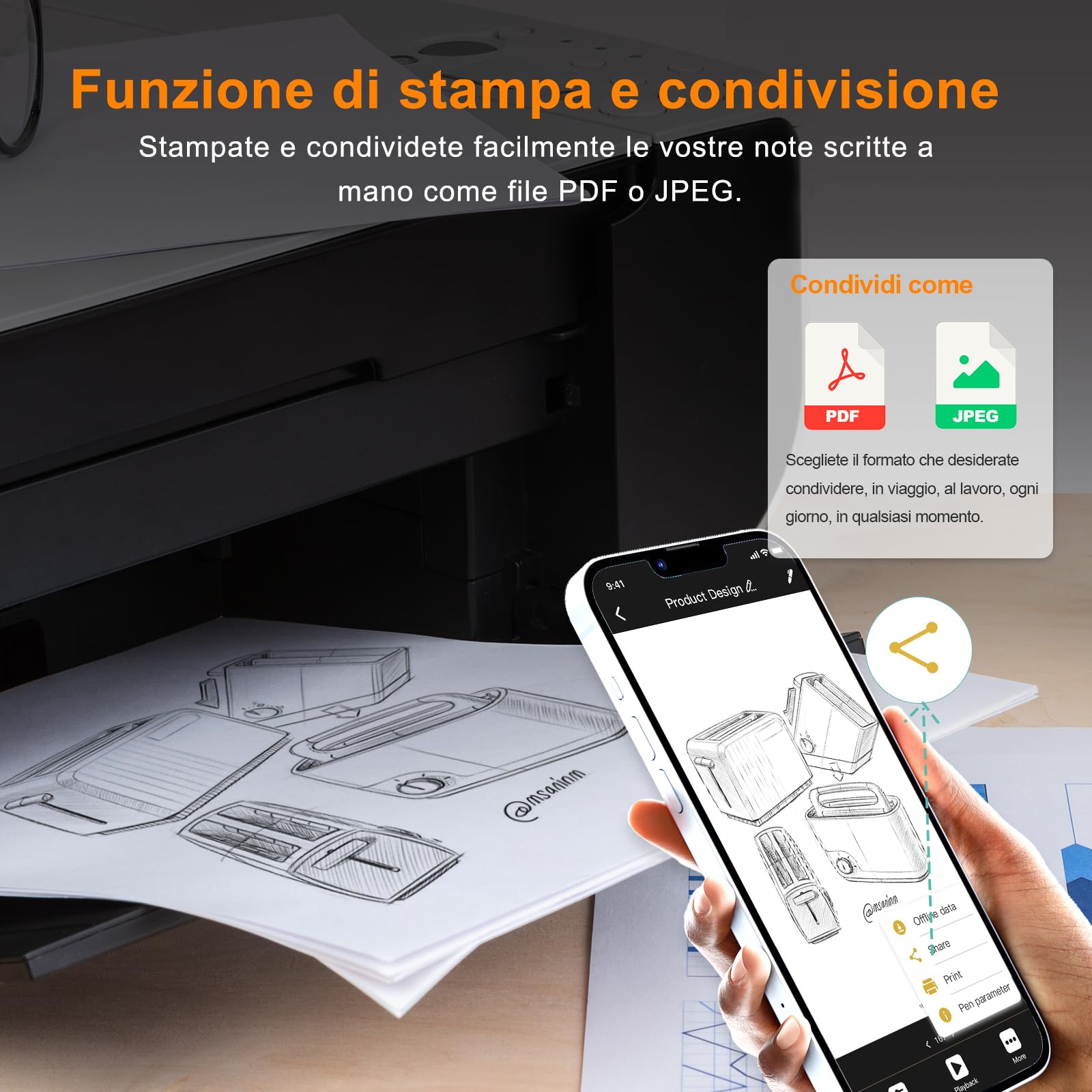 Yuan Smart Notebook con Smart Pen, Smart Writing Set, Taccuino Smart | Smart Writing Set Taccuino Digitale Intelligente Smart Sync Penna con APP, scrittura su carta reale con elaborazione digitale