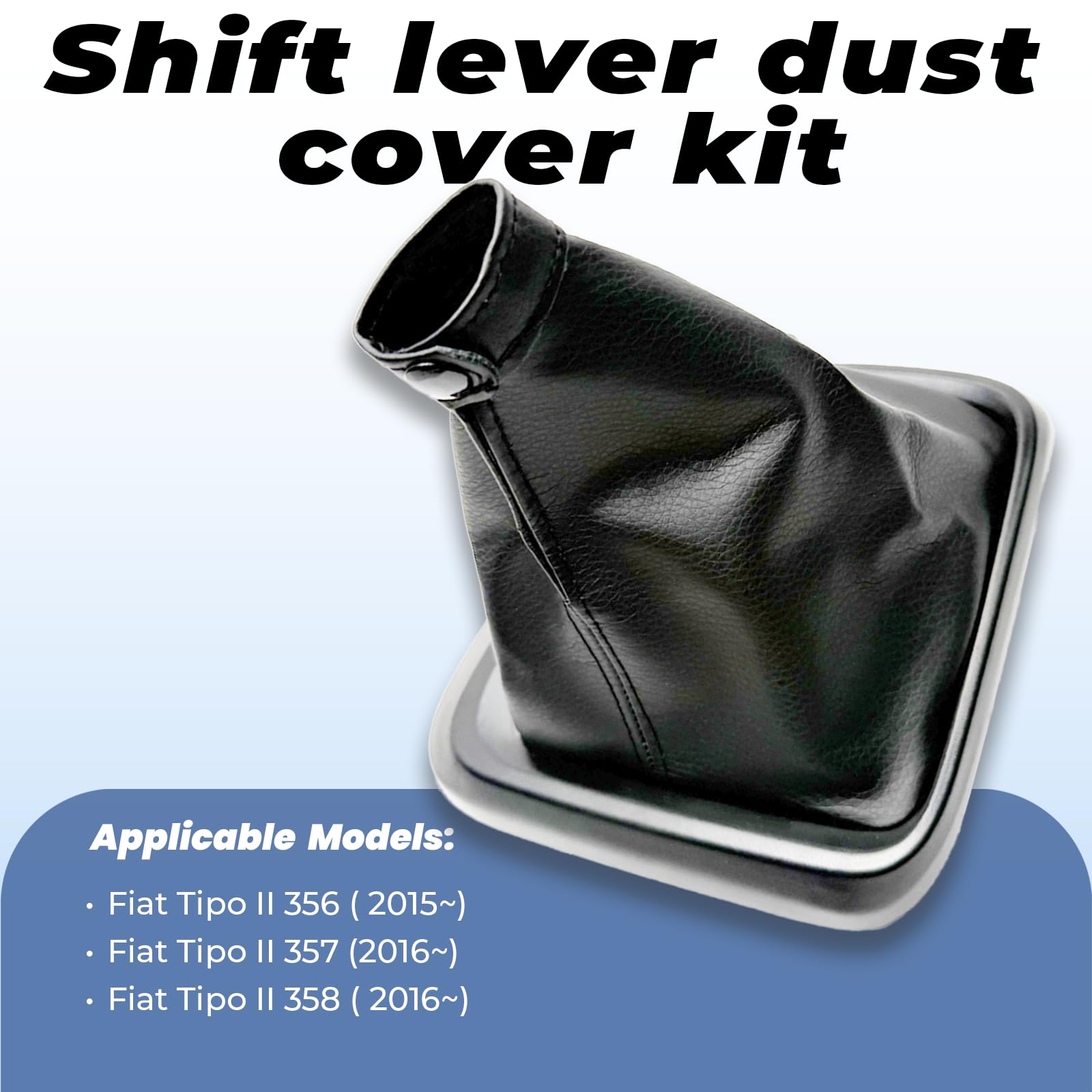 Kit de Soufflet Levier Vitesse 735641775 avec Cadre Noir et Bague Maintien Fiat Tipo II 356 357 358 735786601