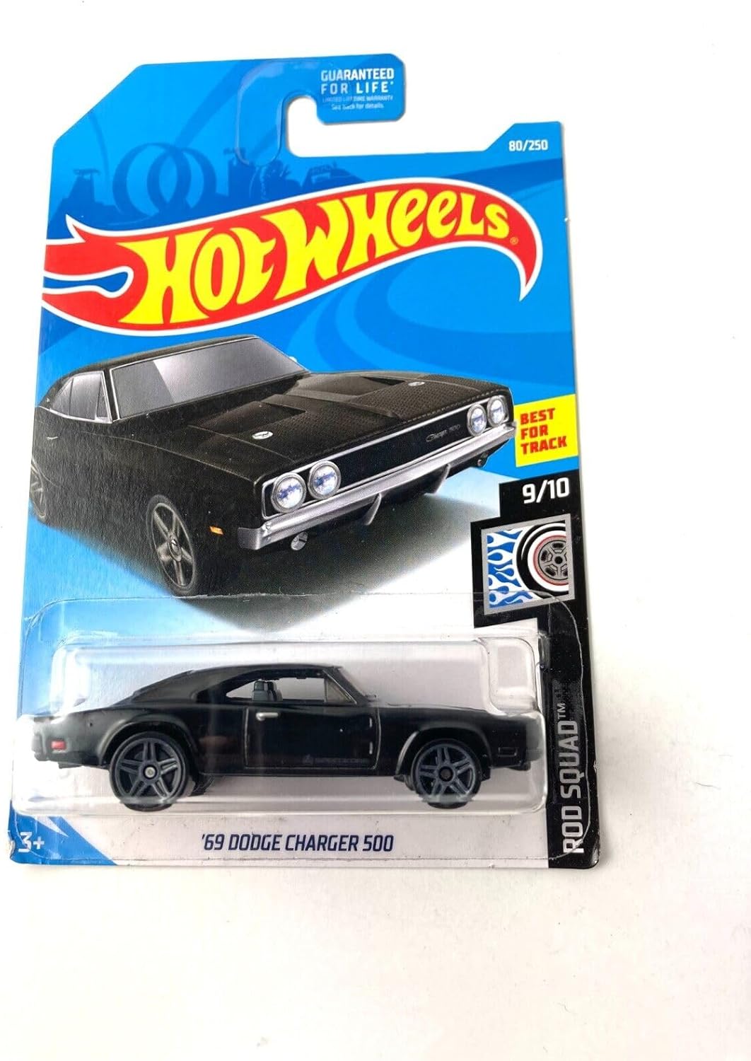 Hot Wheels '69 Dodge Charger 500, Rod Squad 9/10 (Glossy Black)